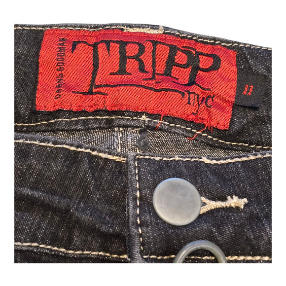 Tripp NYC VTG Jeans Womems Faded Black Size 11 Goth Punk Cybergoth Grunge Y2K - Picture 3 of 13